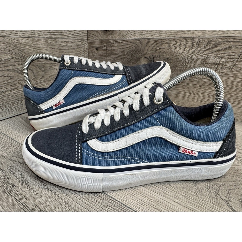 VANS Old Skool Suede Canvas Navy Blue skateboard Shoes Mens 6.5 Sneakers